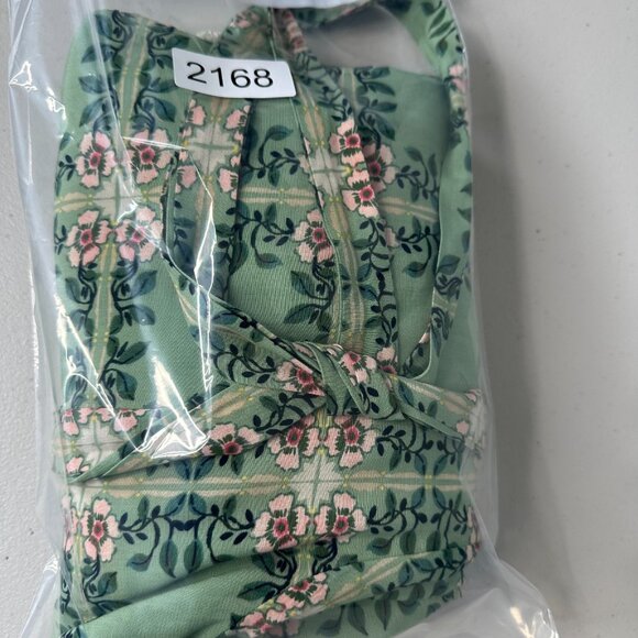 Loft Tiled Vine Godet Mini Dress Size L Green Floral Fit Flare Cottage - Picture 16 of 16